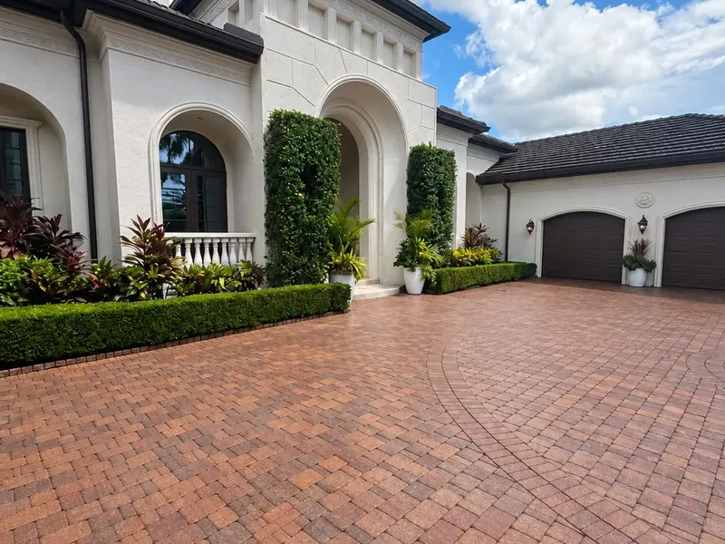Paver driveway installed by Bright Sheep